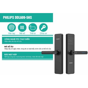 KHÓA CỬA THÔNG MINH PHILIPS DDL609-5HS