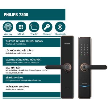 KHÓA CỬA VÂN TAY PHILIPS 7300