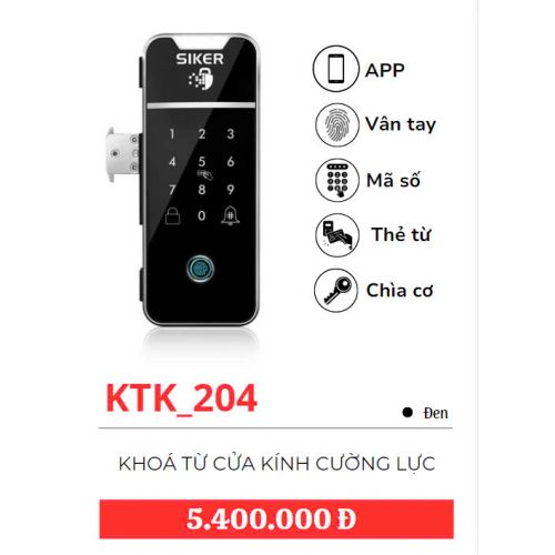 KHÓA TỪ CỬA KÍNH CƯỜNG LỰC KTK204