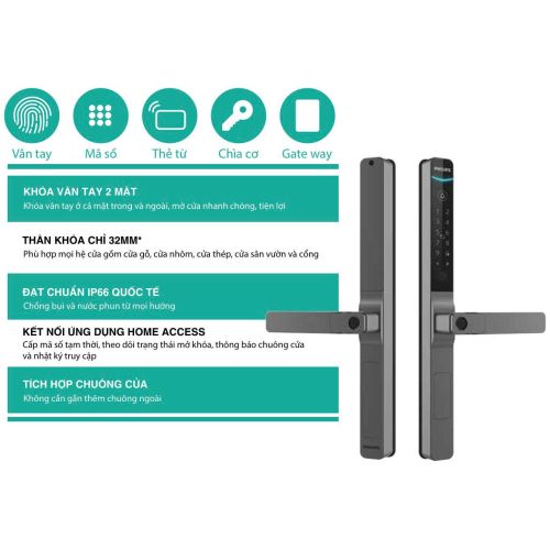 KHÓA CỬA THÔNG MINH PHILIPS DDL611-18HBS