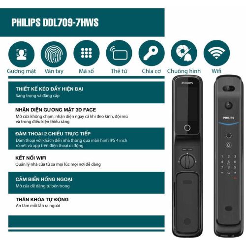 KHÓA CỬA PHILIPS DDL709-7HWS