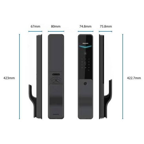 KHÓA CỬA THÔNG MINH PHILIPS DDL801-5HBS - ĐIỀU KHIỂN TỪ XA