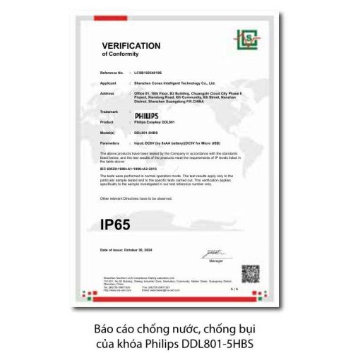 KHÓA CỬA THÔNG MINH PHILIPS DDL801-5HBS - ĐIỀU KHIỂN TỪ XA