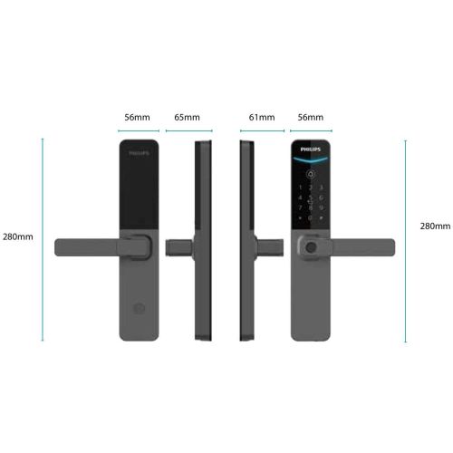 KHÓA CỬA THÔNG MINH PHILIPS DDL615-5HBS