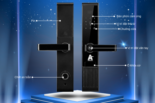 KHÓA CỬA GỖ TÍCH HỢP VÂN TAY